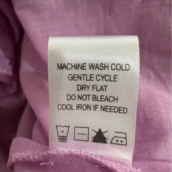 Cake for Dinner Charlotte Purple Tiered Eyelet Mini Dress Tassels Medium - Picture 10 of 12